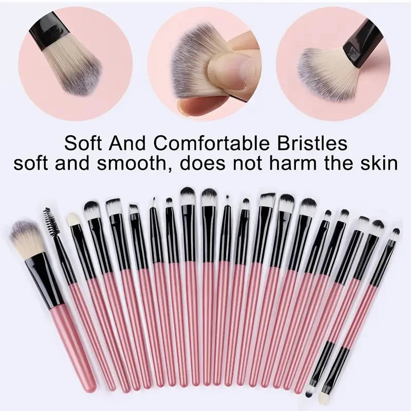 Set de 20 Pinceaux de Maquillage Professionnels