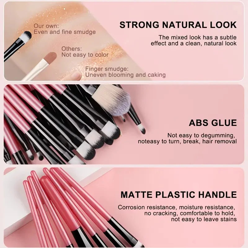 Set de 20 Pinceaux de Maquillage Professionnels