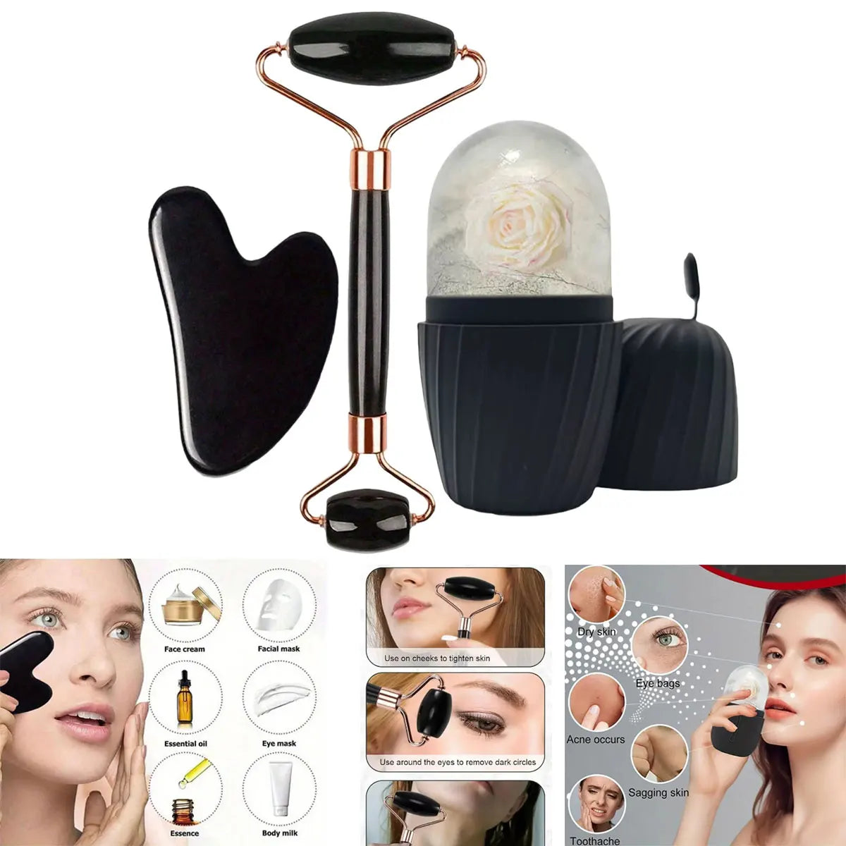 Roller Gua Sha Visage - Massage Lifting & Contouring