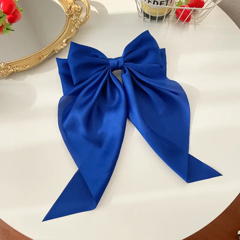 Barrette Nœud Satin Style Coréen
