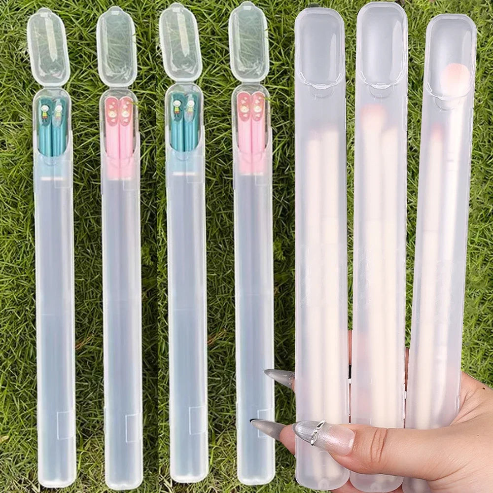 Set de Boîtes de Rangement Transparentes pour Pinceaux