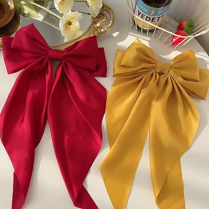 Barrette Nœud Satin Style Coréen