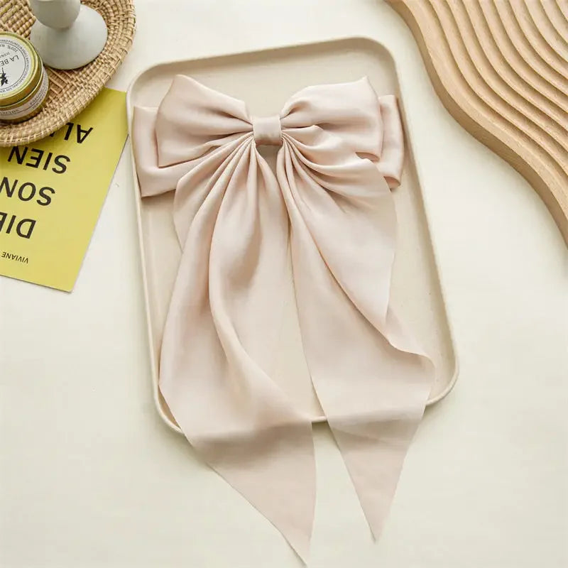 Barrette Nœud Satin Style Coréen