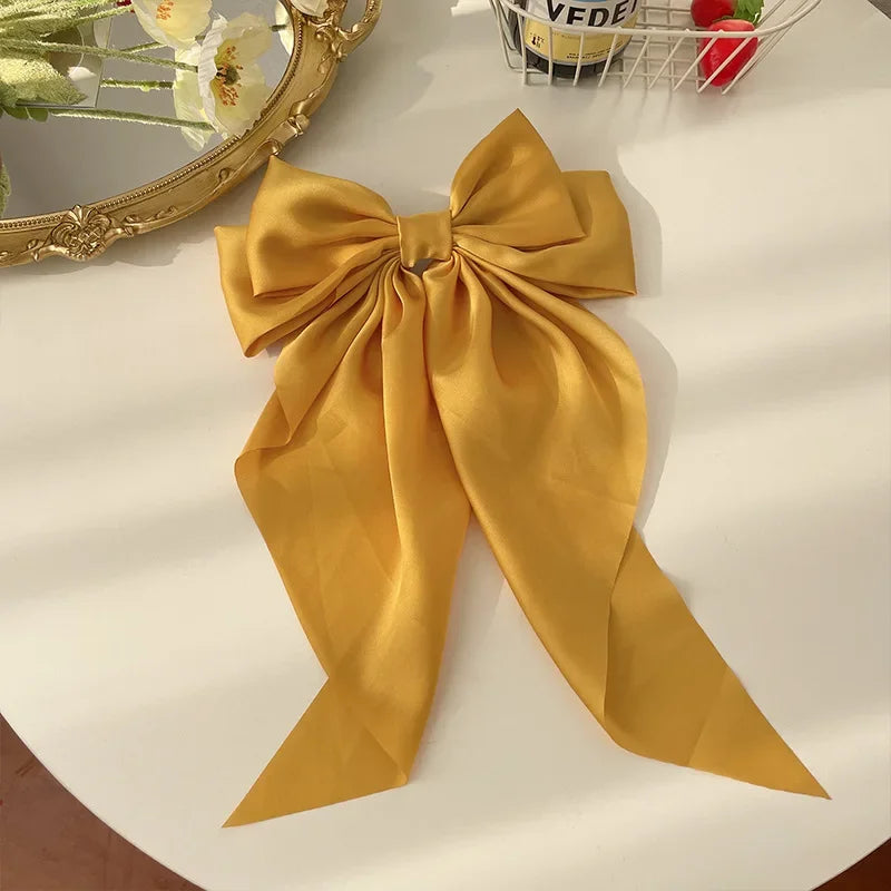 Barrette Nœud Satin Style Coréen