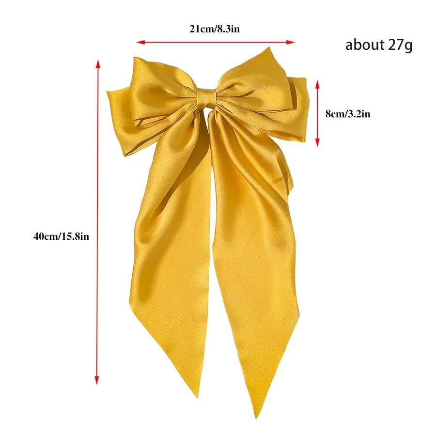 Barrette Nœud Satin Style Coréen