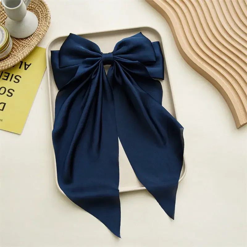 Barrette Nœud Satin Style Coréen
