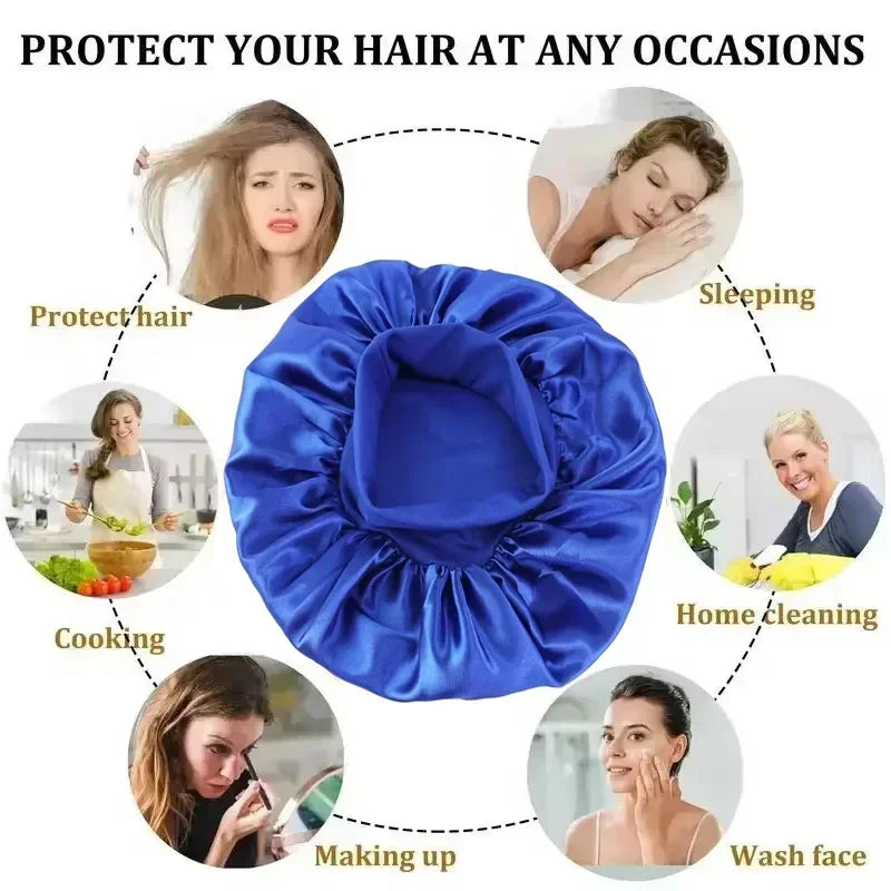 Bonnet de Nuit en Satin Soyeux - Protection Cheveux