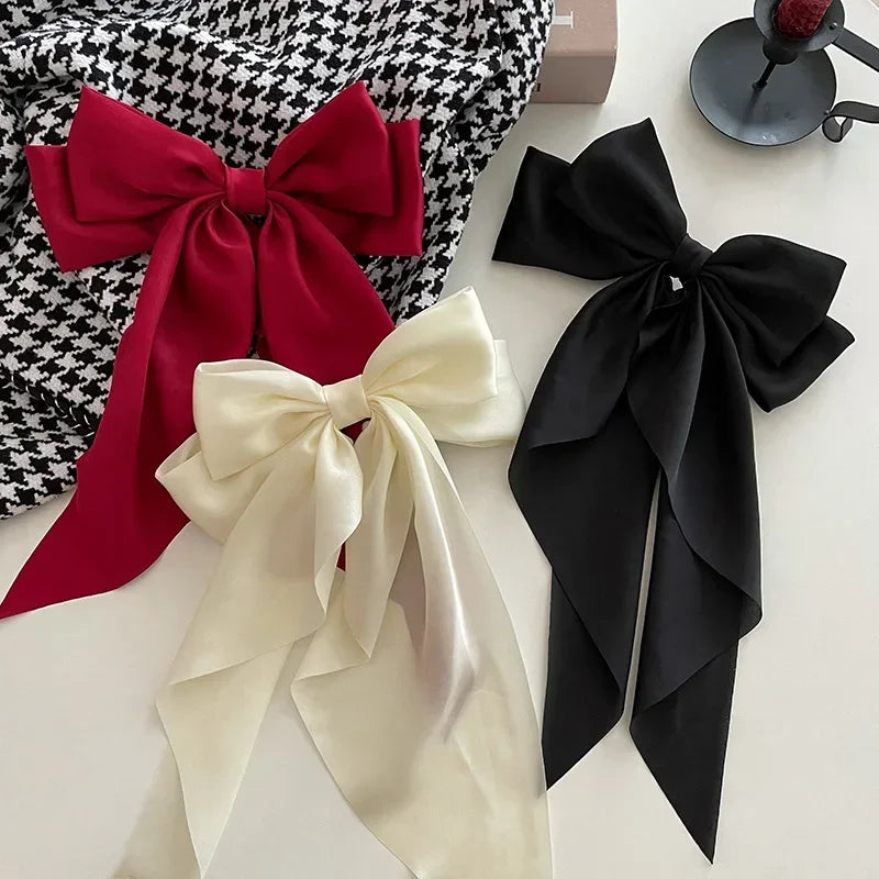 Barrette Nœud Satin Style Coréen