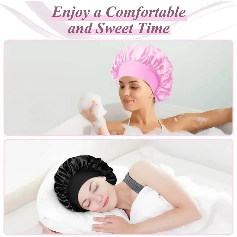 Bonnet de Nuit en Satin Soyeux - Protection Cheveux