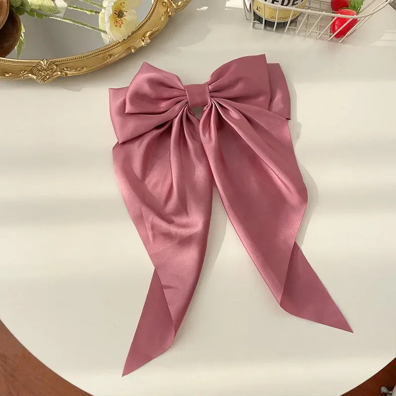 Barrette Nœud Satin Style Coréen