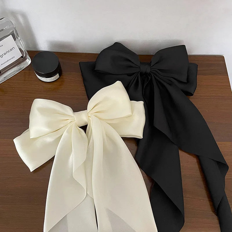 Barrette Nœud Satin Style Coréen