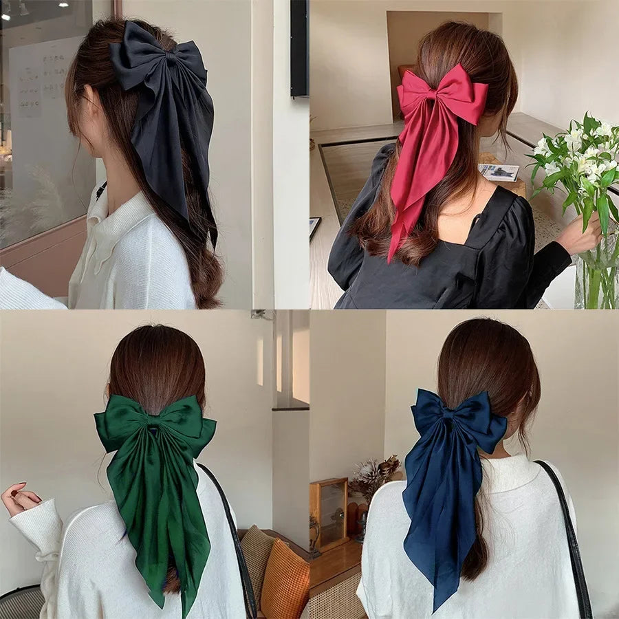 Barrette Nœud Satin Style Coréen