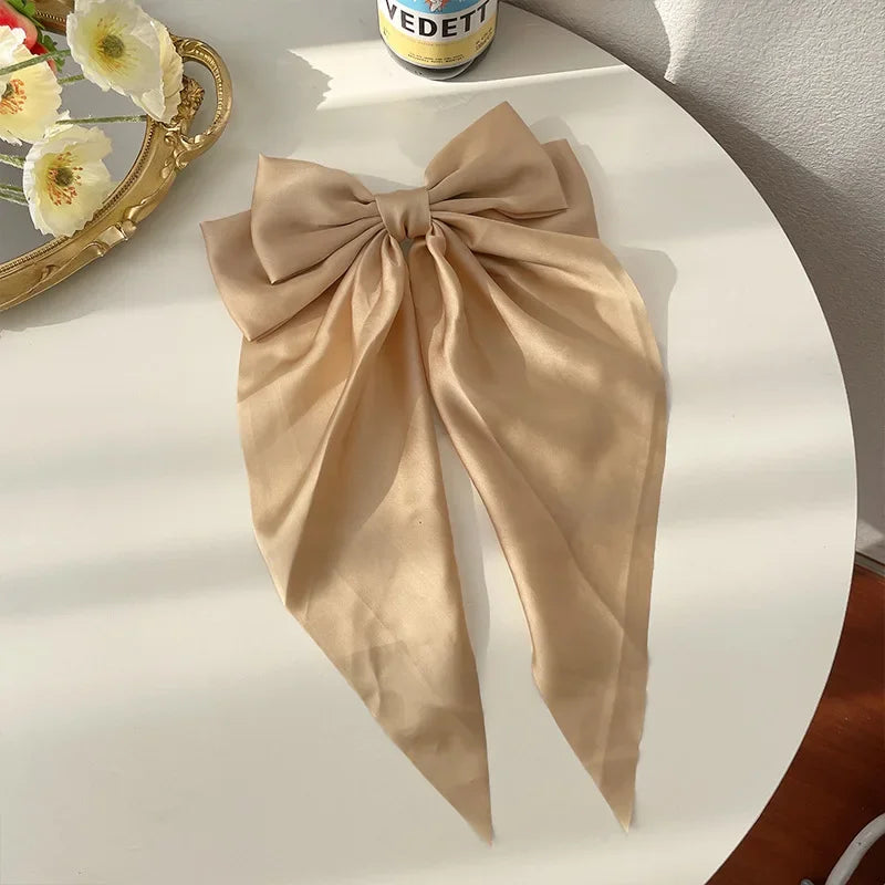 Barrette Nœud Satin Style Coréen