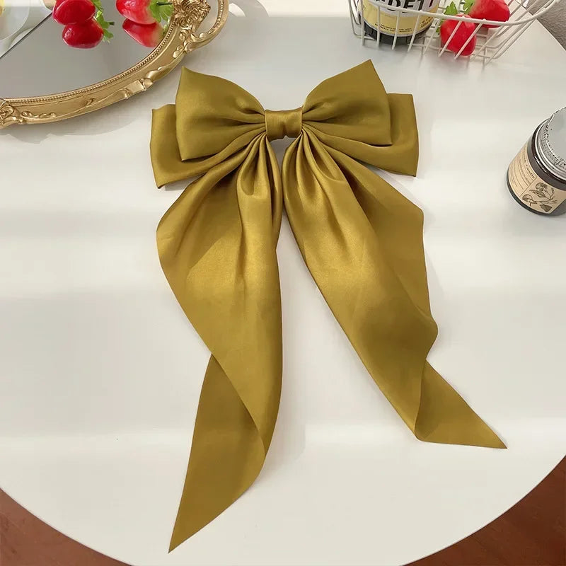 Barrette Nœud Satin Style Coréen