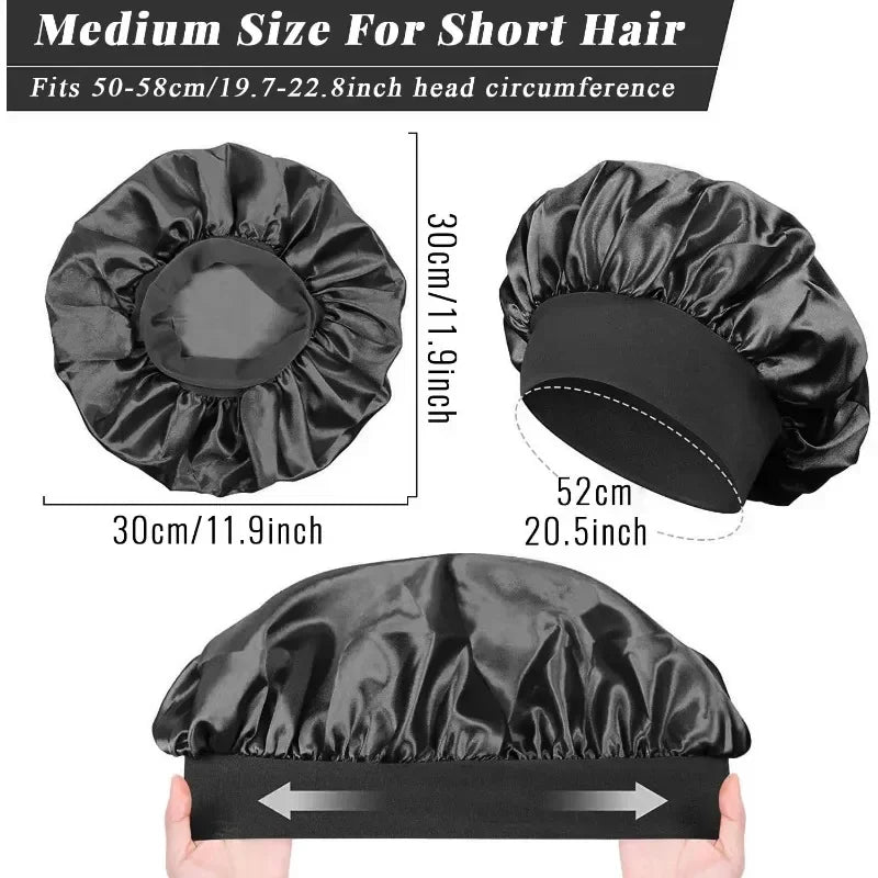 Bonnet de Nuit en Satin Soyeux - Protection Cheveux