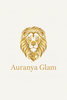 Logo Auranya Glam - Lion & Diamant doré